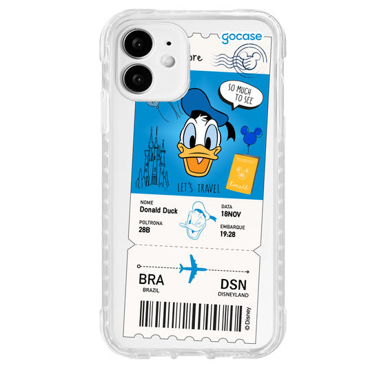 Capinha para celular  Donald - Passagem de Avião