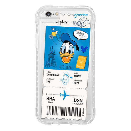 Capinha para celular  Donald - Passagem de Avião