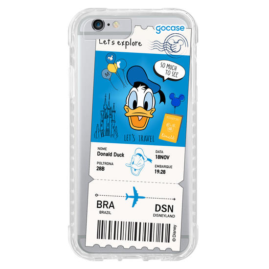 Capinha para celular  Donald - Passagem de Avião
