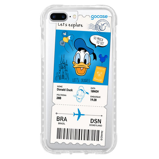 Capinha para celular  Donald - Passagem de Avião