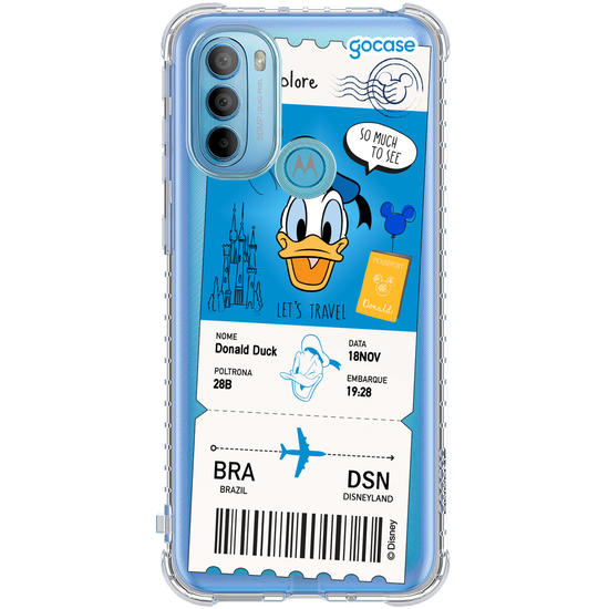 Capinha para celular  Donald - Passagem de Avião
