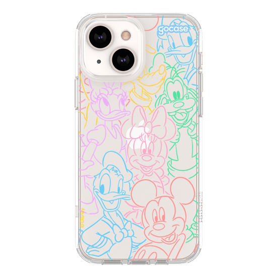 Capinha para celular Turma do Mickey - Rostinhos Rainbow