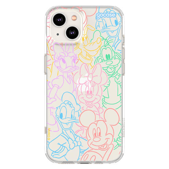 Capinha para celular  Turma do Mickey - Rostinhos Rainbow