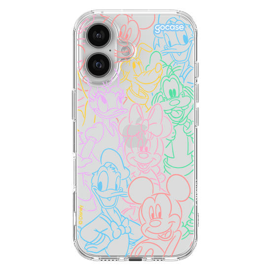 Capinha para celular  Turma do Mickey - Rostinhos Rainbow