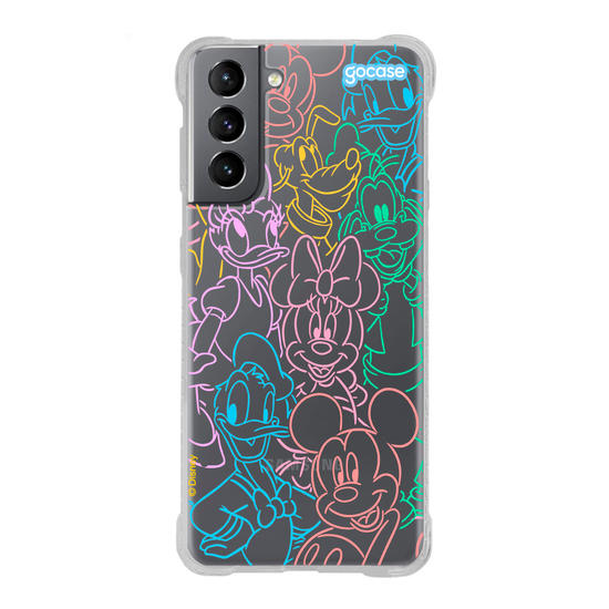Capinha para celular  Turma do Mickey - Rostinhos Rainbow
