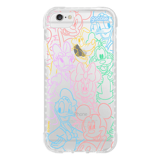Capinha para celular  Turma do Mickey - Rostinhos Rainbow