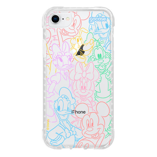 Capinha para celular  Turma do Mickey - Rostinhos Rainbow
