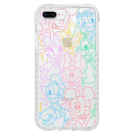 Capinha para celular  Turma do Mickey - Rostinhos Rainbow
