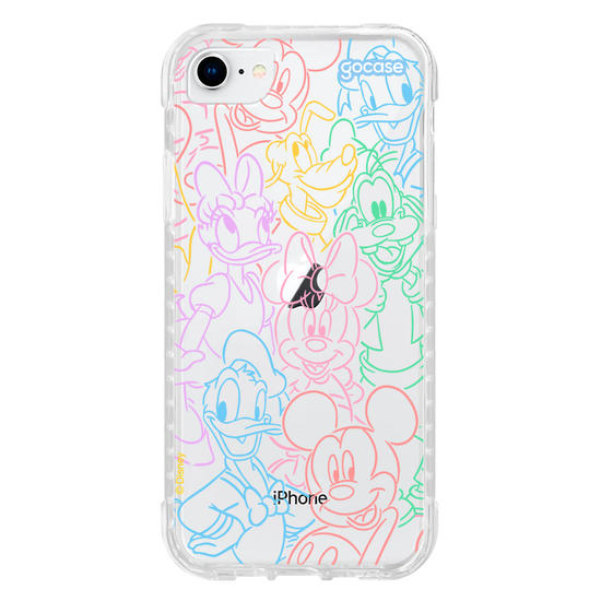 Capinha para celular  Turma do Mickey - Rostinhos Rainbow