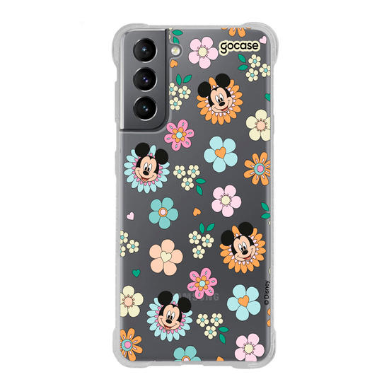 Capinha para celular  Mickey Floral 70s