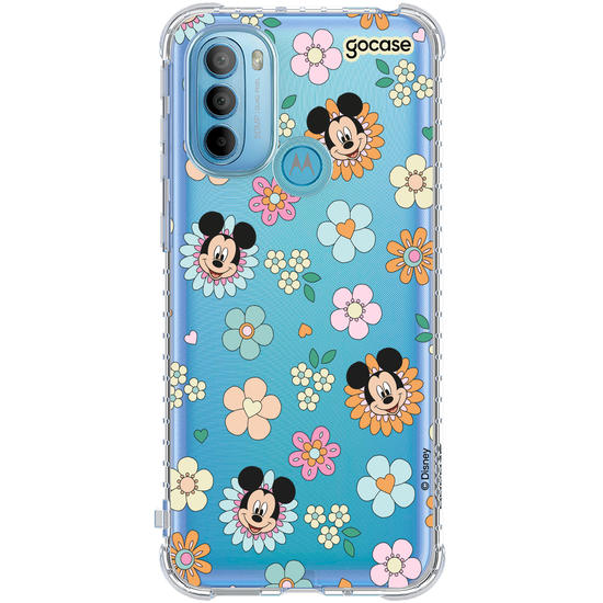 Capinha para celular  Mickey Floral 70s