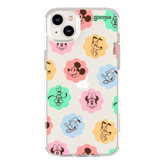 Capinha para celular Mickey & Amigos - Rostinhos em Flores