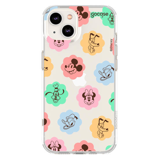 Capinha para celular Mickey & Amigos - Rostinhos em Flores