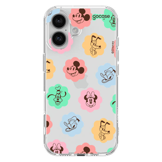 Capinha para celular Mickey & Amigos - Rostinhos em Flores