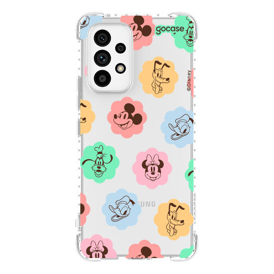 Capinha para celular Mickey & Amigos - Rostinhos em Flores