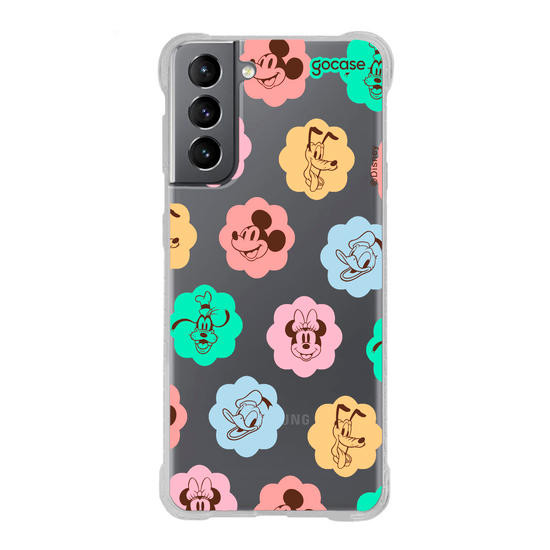 Capinha para celular Mickey & Amigos - Rostinhos em Flores