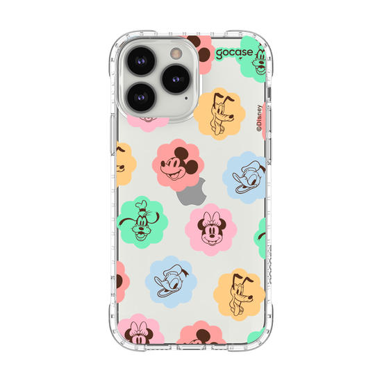Capinha para celular Mickey & Amigos - Rostinhos em Flores