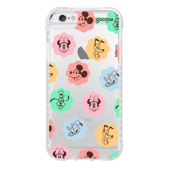 Capinha para celular Mickey & Amigos - Rostinhos em Flores