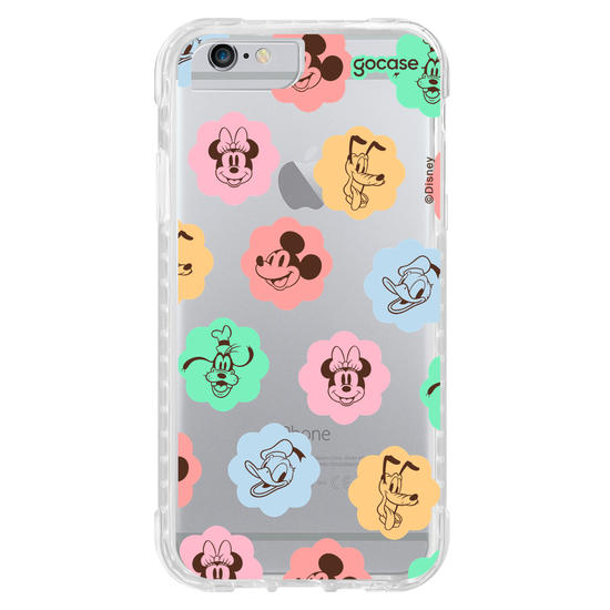 Capinha para celular Mickey & Amigos - Rostinhos em Flores
