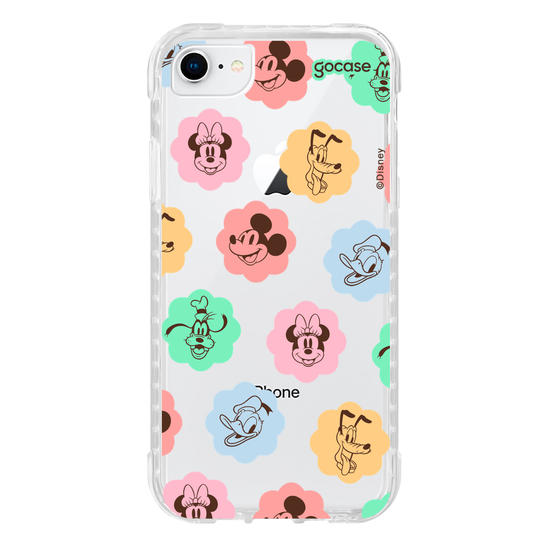 Capinha para celular Mickey & Amigos - Rostinhos em Flores