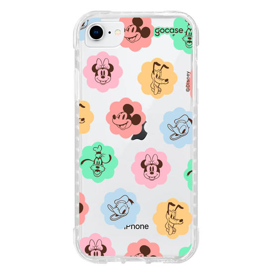 Capinha para celular Mickey & Amigos - Rostinhos em Flores