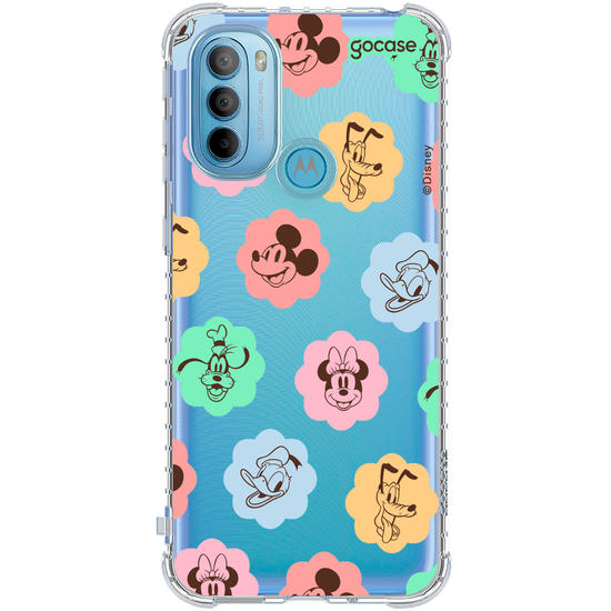 Capinha para celular Mickey & Amigos - Rostinhos em Flores