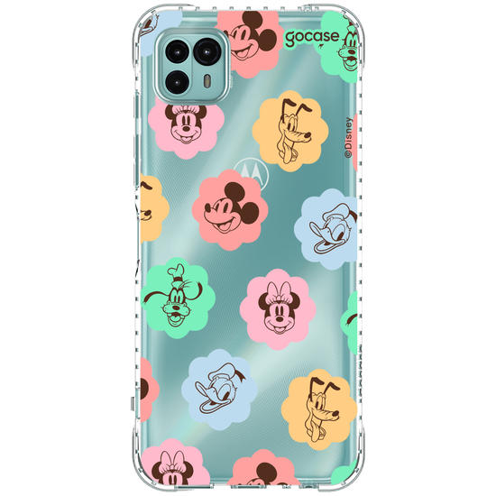 Capinha para celular Mickey & Amigos - Rostinhos em Flores