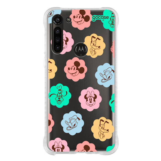 Capinha para celular Mickey & Amigos - Rostinhos em Flores