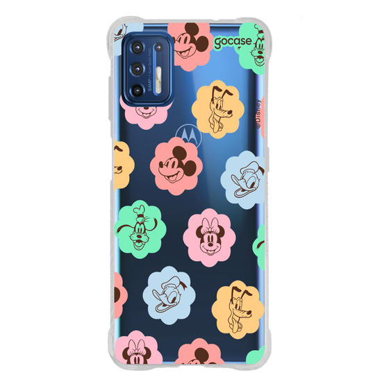 Capinha para celular Mickey & Amigos - Rostinhos em Flores