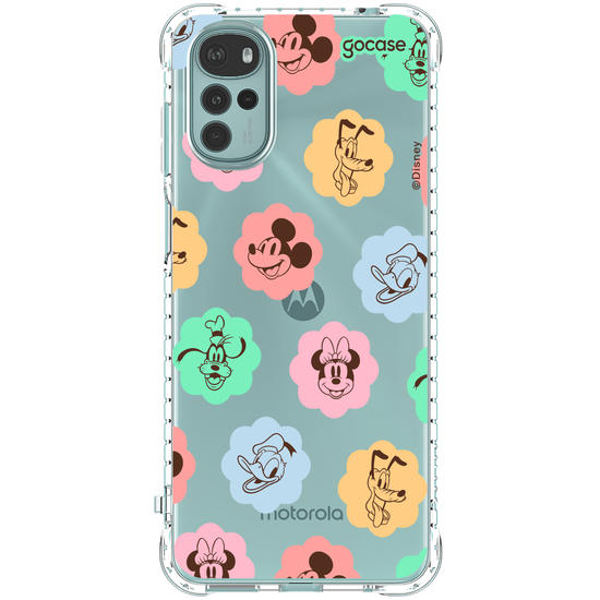 Capinha para celular Mickey & Amigos - Rostinhos em Flores