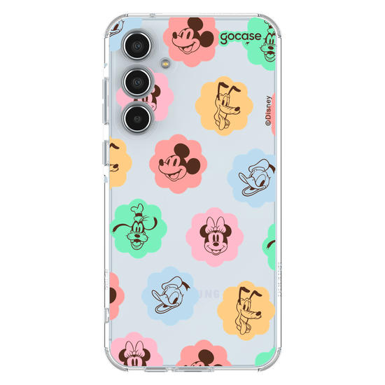 Capinha para celular Mickey & Amigos - Rostinhos em Flores