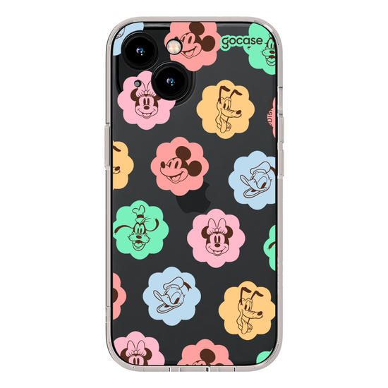 Capinha para celular Mickey & Amigos - Rostinhos em Flores