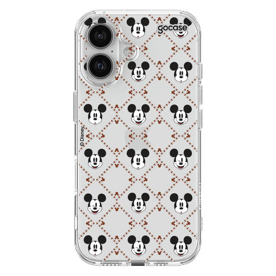 Capinha para celular  Mickey - Padrão Xadrez com Iniciais