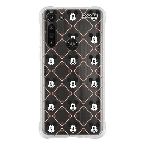 Capinha para celular  Mickey - Padrão Xadrez com Iniciais