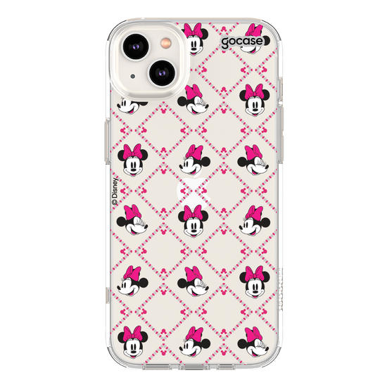 Capinha para celular  Minnie - Padrão Xadrez com Iniciais