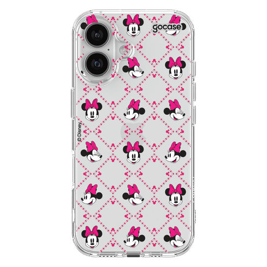 Capinha para celular  Minnie - Padrão Xadrez com Iniciais