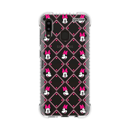 Capinha para celular  Minnie - Padrão Xadrez com Iniciais