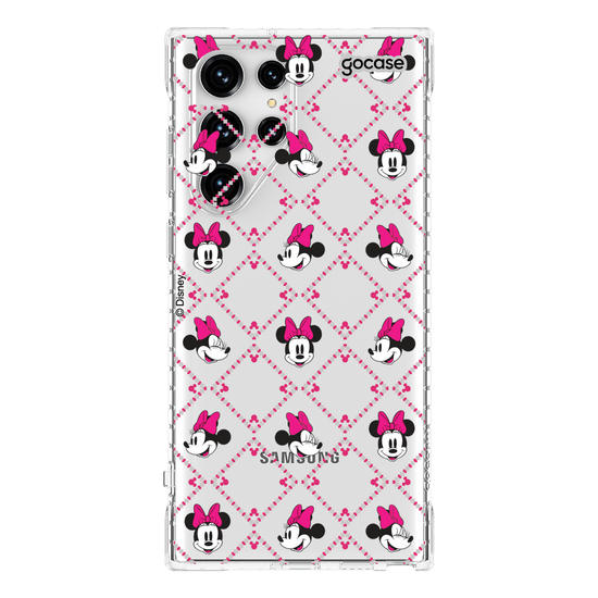Capinha para celular  Minnie - Padrão Xadrez com Iniciais
