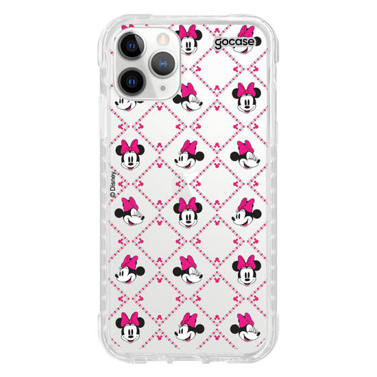 Capinha para celular  Minnie - Padrão Xadrez com Iniciais