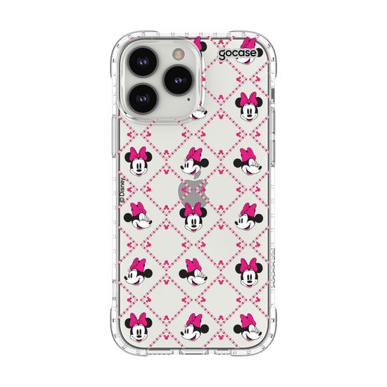 Capinha para celular  Minnie - Padrão Xadrez com Iniciais