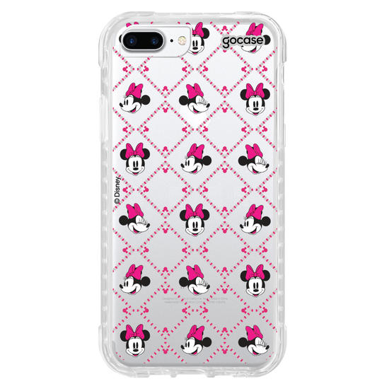 Capinha para celular  Minnie - Padrão Xadrez com Iniciais
