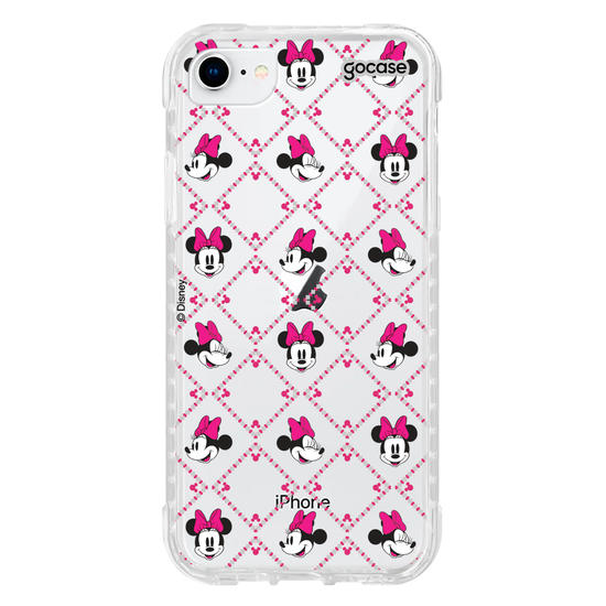Capinha para celular  Minnie - Padrão Xadrez com Iniciais