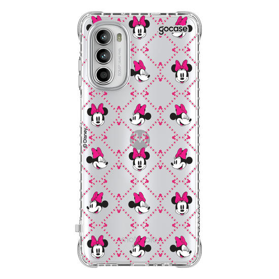 Capinha para celular  Minnie - Padrão Xadrez com Iniciais