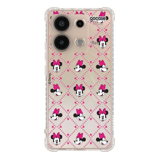 Capinha para celular  Minnie - Padrão Xadrez com Iniciais