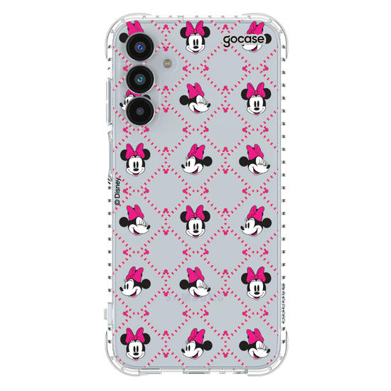 Capinha para celular  Minnie - Padrão Xadrez com Iniciais