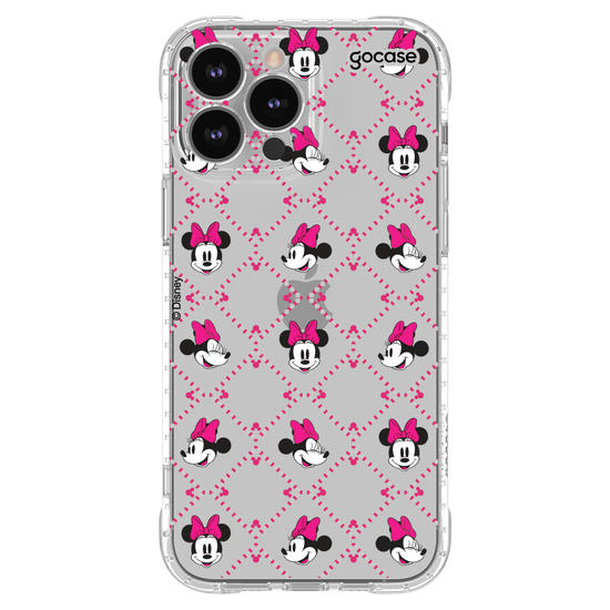 Capinha para celular  Minnie - Padrão Xadrez com Iniciais