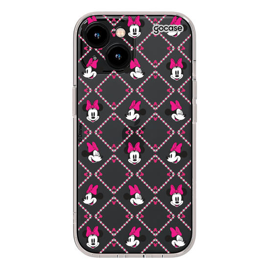 Capinha para celular  Minnie - Padrão Xadrez com Iniciais