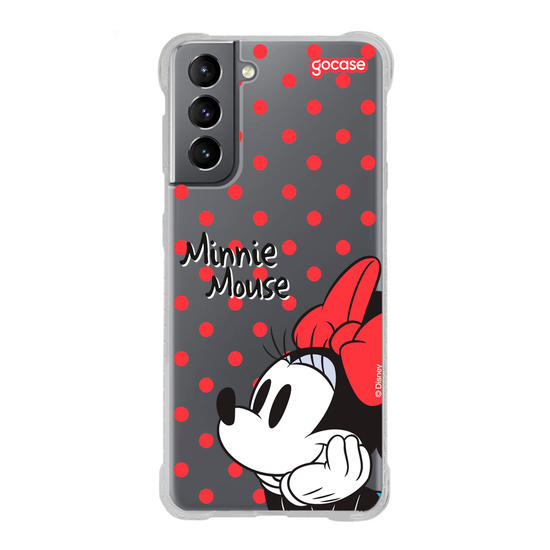 Capinha para celular  Minnie Mouse - Poá Vermelho