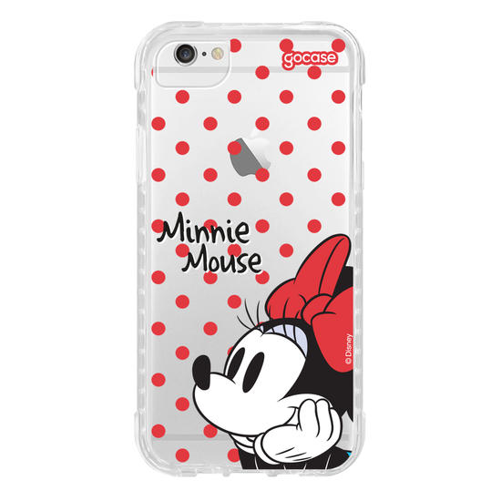 Capinha para celular  Minnie Mouse - Poá Vermelho