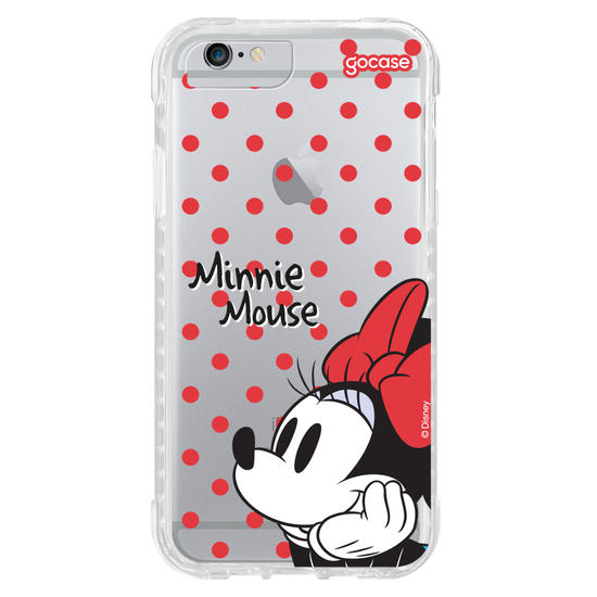 Capinha para celular  Minnie Mouse - Poá Vermelho